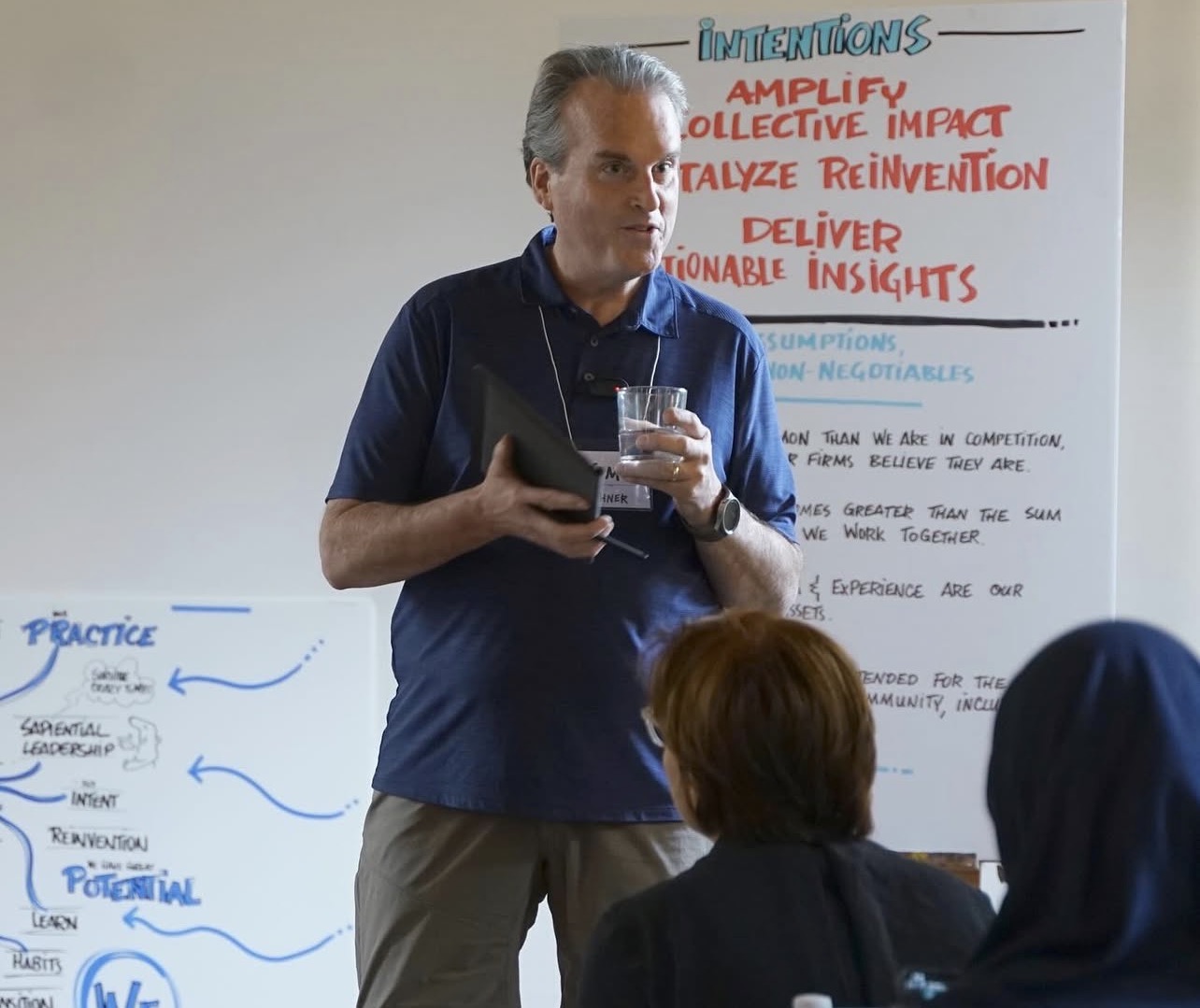 Tom Kehner leading a session on intentions and collective impact